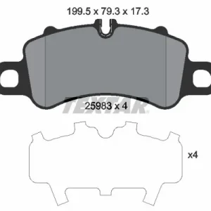 Zestaw klocków hamulcowych, hamulce tarczowe TEXTAR 2598301 Bezpieczna płatność