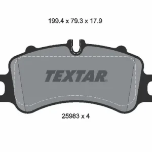 Wysoka jakość Zestaw klocków hamulcowych, hamulce tarczowe TEXTAR 2598303