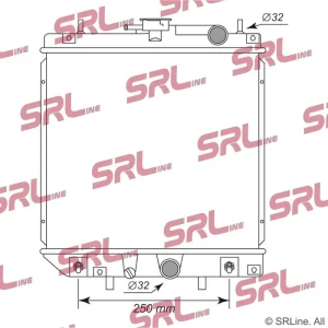 Obniżka ceny Chłodnica, układ chłodzenia silnika SRLINE 260208-3