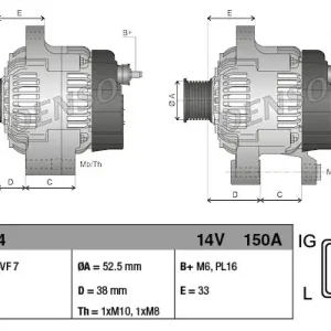 Alternator DENSO DAN1484 Wyprzedaż