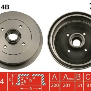 Zniżka Bęben hamulcowy TRW DB4014B
