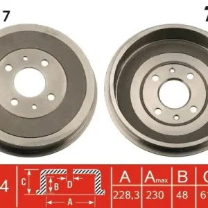 Bęben hamulcowy TRW DB4017 Popularny