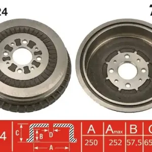 Zamów teraz Bęben hamulcowy TRW DB4024