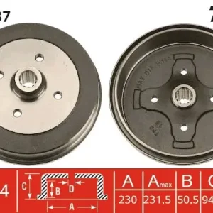 Nowy Bęben hamulcowy TRW DB4037