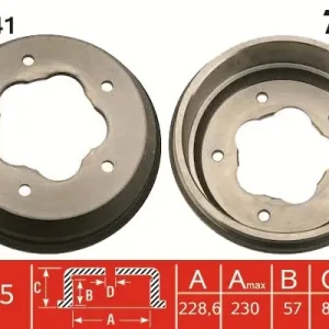 Bęben hamulcowy TRW DB4041 Popularny