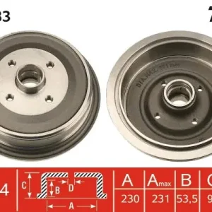 Tylko dziś Bęben hamulcowy TRW DB4083