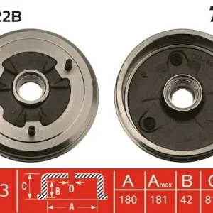Rabat Bęben hamulcowy TRW DB4122B