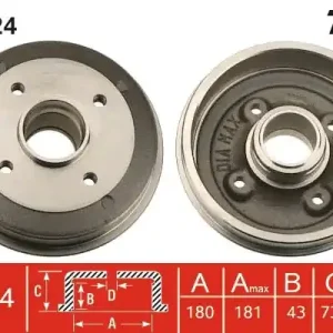 Tani Bęben hamulcowy TRW DB4124