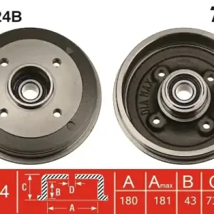 Bęben hamulcowy TRW DB4124B Zamów dziś
