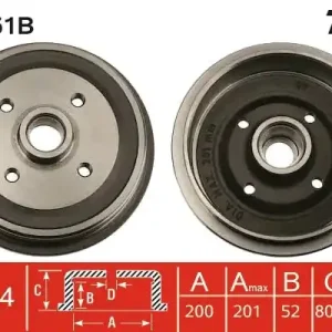 Bęben hamulcowy TRW DB4161B Nowość