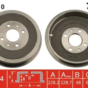 Bęben hamulcowy TRW DB4210 Łatwy zwrot