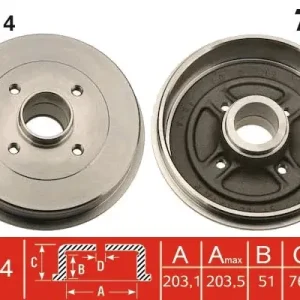 Bęben hamulcowy TRW DB4214 Dostępne od ręki