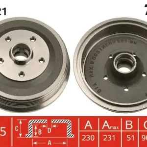 Bęben hamulcowy TRW DB4221 Bezpieczna płatność