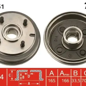 Bęben hamulcowy TRW DB4251 Wysoka jakość