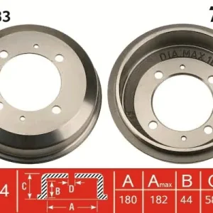 Rabat Bęben hamulcowy TRW DB4283