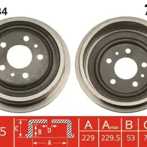 Oferta czasowa Bęben hamulcowy TRW DB4284