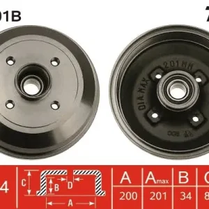 Wybór klientów Bęben hamulcowy TRW DB4301B