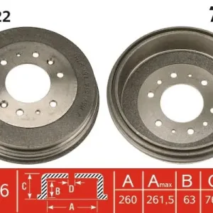 Bęben hamulcowy TRW DB4322 Ostatnie sztuki