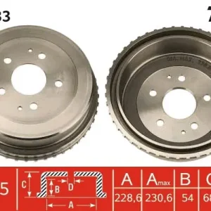 Bęben hamulcowy TRW DB4333 Do wyczerpania zapasów