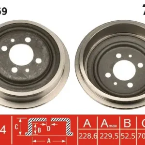 Zamów teraz Bęben hamulcowy TRW DB4369