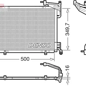 Skraplacz, klimatyzacja DENSO DCN10054 Premium
